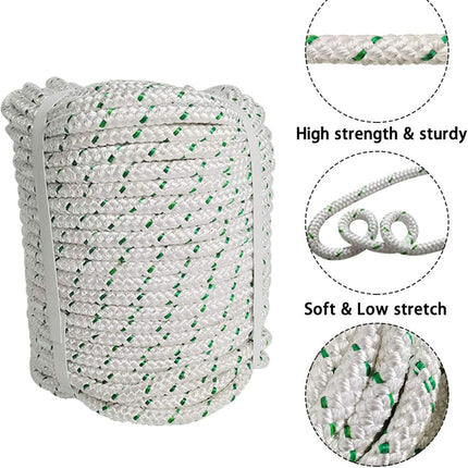 findmall 3/7 Inch x150 Feet Double Braid Polyester Rope 5900Lbs Heavy Duty Rope for Tie,Pull,Swing and Knot