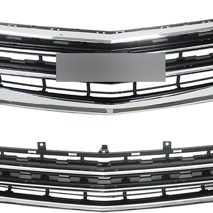 Findmall 2-Piece Chrome and Black Front Upper and Lower Grille Set Replacement for Impala 2014-2020