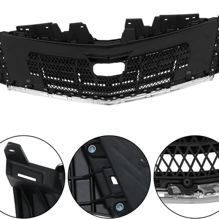 Findmall Black and Silver Front Upper Bumper Grille Replacement for XTS 2016-2017 23473084 GM1200670
