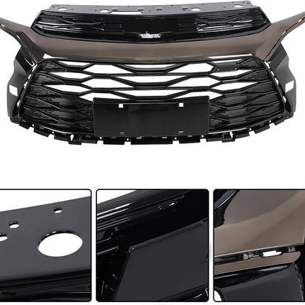 Findmall Black and Silver Front Upper Bumper Grille Replacement for Trailblazer RS 2021-2023