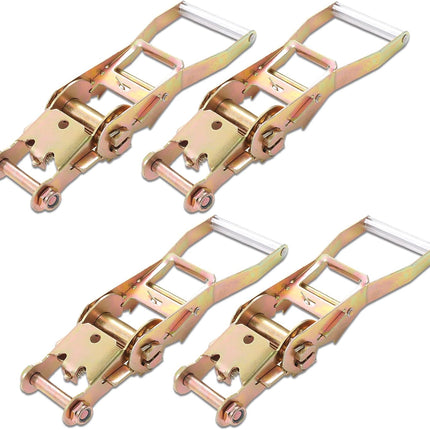 Findmall 2/4 Pack 2 Inch Steel Ratchet Buckle, 3,333 Lbs Working Load Limit Heavy Duty Ratchet Tensioner Replacement for Tie Down Straps, Truck Trailer Cargo Securing
