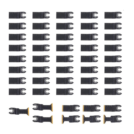 Findmall Universal Vibrating Multi Tool Blades Kits, 49Pcs Oscillating Saw Blade Set Includes Various Specifications Fit for Cutting Wood, Plastic, and Metal