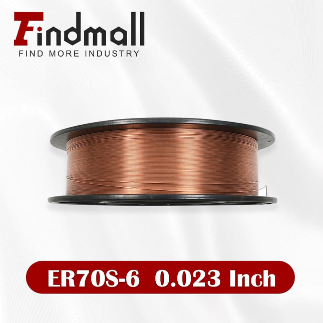 findmall ER70S-6 Mild Steel MIG Welding Wire – 10 lb 8" Spool, 0.023"/0.030"/0.035" (0.6/0.8/0.9mm)