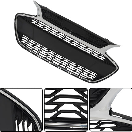 Findmall Black Front Upper Bumper Grille Assembly Replacement for Spark 2019-2022 42687998