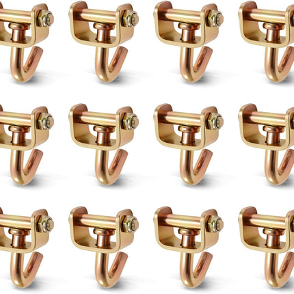 Findmall Swivel J-Hooks for 2 Inch Ratchet Straps, Heavy Duty Steel Rotating J Hooks 3333 Lbs Working Load for Truck Trailer Cargo Securing