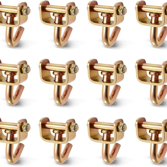 Findmall Swivel J-Hooks for 2 Inch Ratchet Straps, Heavy Duty Steel Rotating J Hooks 3333 Lbs Working Load for Truck Trailer Cargo Securing