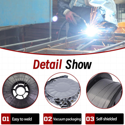 E71T-GS 0.035/0.030 In (1.0/0.8 MM) 10Lbs Gasless Flux Core Welding Wire (0.035)