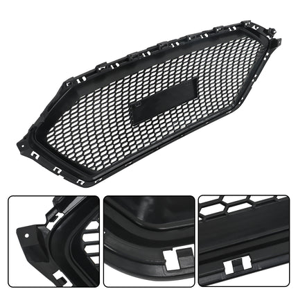 Findmall Front Grille Black Frame Honeycomb Mesh Replacement for Elantra 2017-2018