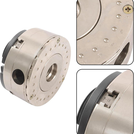 Findmall 4 Inch Wood Lathe Chuck Set 1" x 8tpi thread 3/4"x16TPI Adapter | 2Pcs jaws, for Metalworking, Drilling, Milling