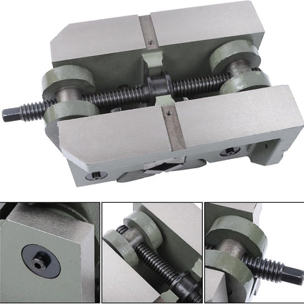 Findmall 4 Inch Horizontal and Vertical Machine Vise, Hardened, for Holding Shafts and Round Parts