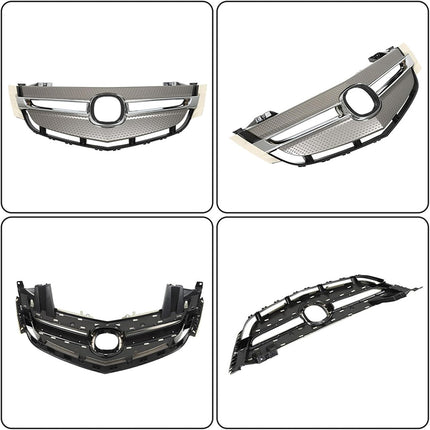 Findmall Chrome Front Upper Bumper Grille Replacement for Acura MDX 2007-2009