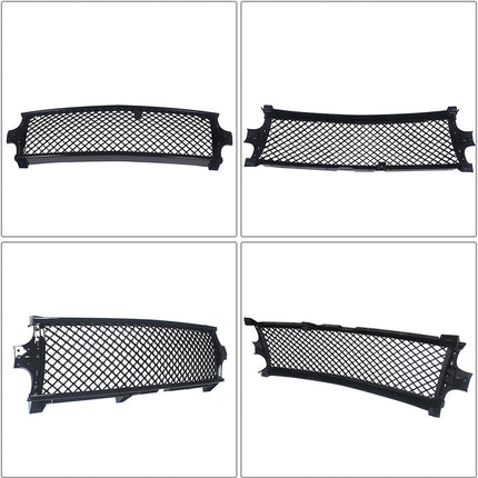 Findmall Black Mesh Front Hood Bumper Grille Replacement for Silverado 1999-2002, Tahoe and Suburban 2000-2006