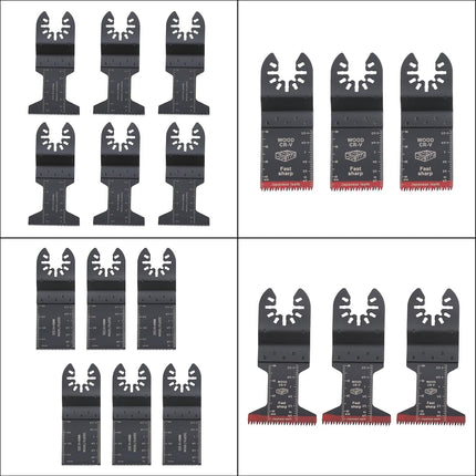 Findmall Oscillating Tool Blades (116-Piece) Japanese Teeth, Bi-Metal Titanium, Semi-Circular HCS Saw Blade Wood/Metal/Plastic Cutter Set and Sandpaper