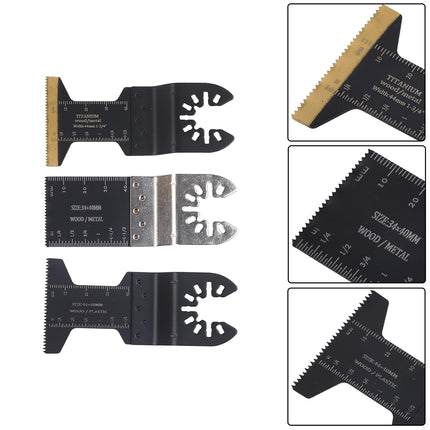 Findmall 94-Piece Oscillating Tool Blades Kit with Sandpapers - 12 Types High Carbon and Titanium Blades for Wood, Metal, Grout Compatibility with Most of Oscillating Multi-Tools