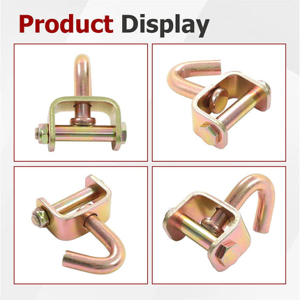 Findmall Swivel J-Hooks for 2 Inch Ratchet Straps, Heavy Duty Steel Rotating J Hooks 3333 Lbs Working Load for Truck Trailer Cargo Securing
