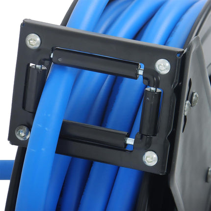 Findmall 1/2'' X 50' Wall Mount, 300PSI Retractable Air Hose Reel, Auto Rewind Retractable Reel With Air Hose, 1/2" Npt, Blue
