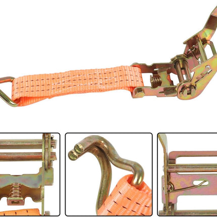Orange Ratchet Belt, 1.5Inch * 15Ft 4000 Pound Ratchet, Heavy Duty Slings, 10PCS