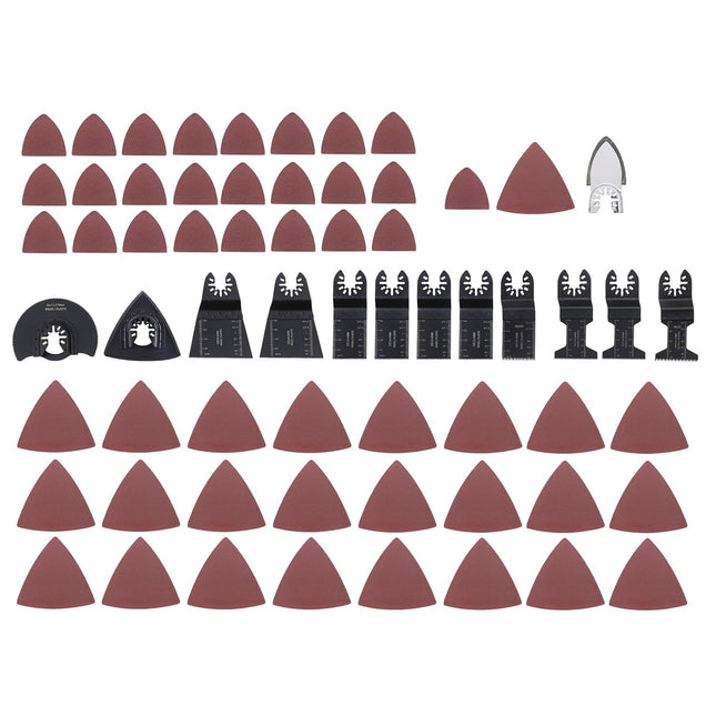 Findmall 63-Piece Multi-Tool Oscillating Saw Blades Kit with Sandpapers, Fit for Wood/Metal/Plastic Cutting, Compatibility with Most of Oscillating Multi-Tools