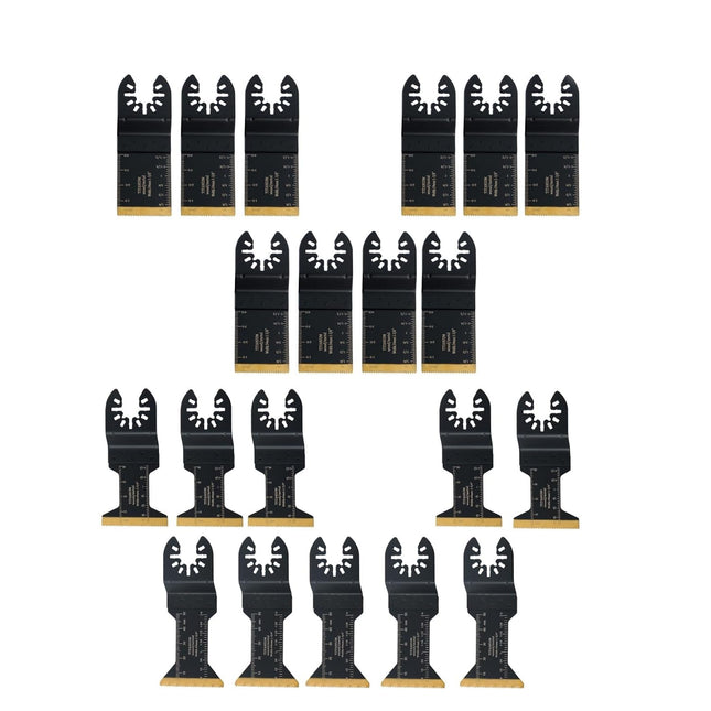 Findmall 20pcs Set Oscillating Saw Blades, Fit for Wood Metal Plastic Cutting, Compatibility with Most of Oscillating Multi-Tools