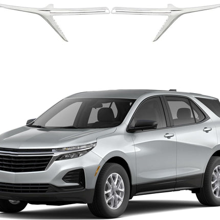 Findmall 2-Piece Chrome Front Upper Grille Molding Trim Set Left and Right Replacement for Equinox 2022-2023