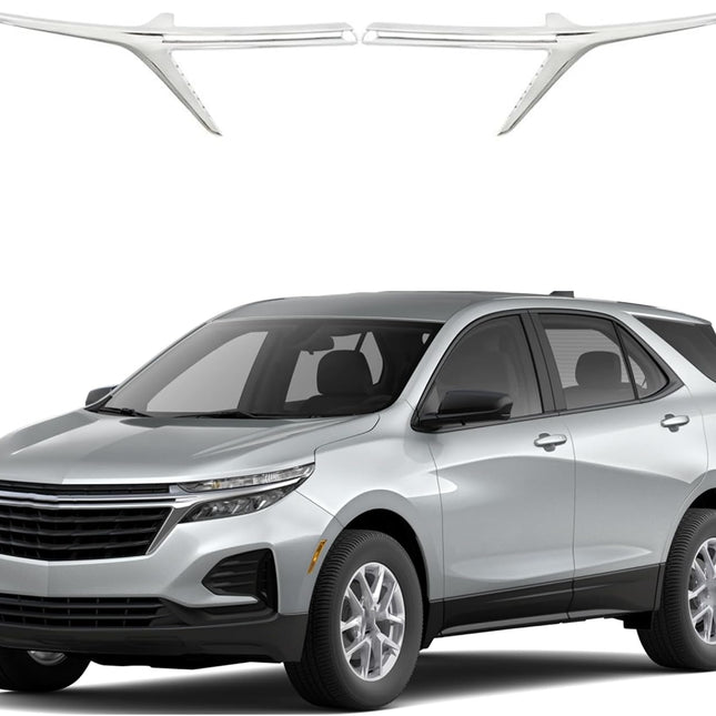 Findmall 2-Piece Chrome Front Upper Grille Molding Trim Set Left and Right Replacement for Equinox 2022-2023