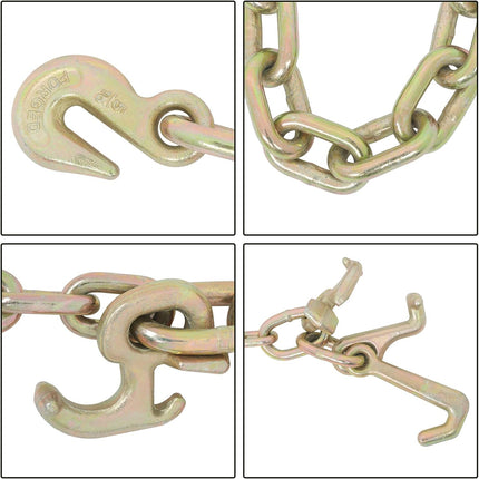 Findmall 36In 5400 LBS Chain V Bridle with RJT Hook Tow Truck Winch Cable Pull Wrecker Recovery Grab