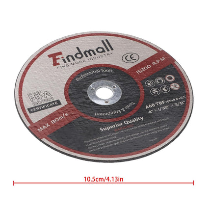 Findmall 25 Pack 4" x 1/32" x 3/8" Cut Off Wheel – Cuts Metal, Steel, Stainless Steel Aluminum Oxide, 1/32" Thin Disc for Angle Grinder, 3/8" Arbor