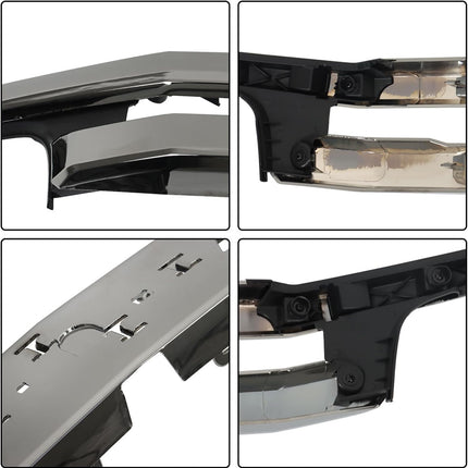 Findmall Black Front Upper Bumper Grille with Chrome Trim Replacement for Suburban and Tahoe LS, LT and RST