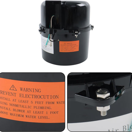 Findmall 6315141 Swimming Pool Blower, 1.5HP, 120V, Spa Blower, Suitable for Swimming Pools, Hot Tubs and Spas