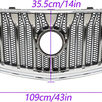 Findmall Chrome Front Bumper Grille Replacement for Enclave 2013-2017