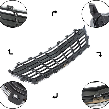 Findmall 2-Piece Front Upper and Lower Bumper Grille Kit Replacement for Cruze RS 2016-2019 GM1036184