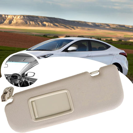 Findmall Sun Visor Sunshade with Makeup Mirror Left Right Side Replacement for E-lantra MD 2011-2015 Beige 852103X000 852203X000