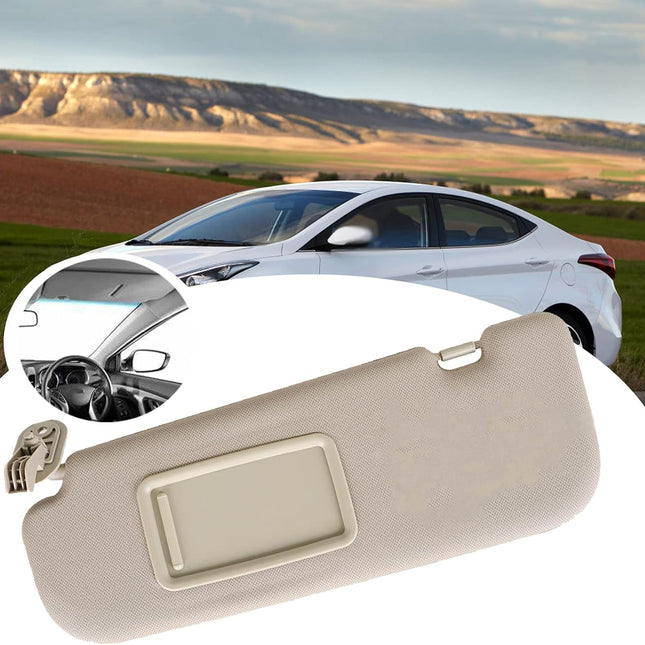 Findmall Sun Visor Sunshade with Makeup Mirror Left Right Side Replacement for E-lantra MD 2011-2015 Beige 852103X000 852203X000