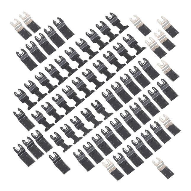 Findmall 60-Piece Oscillating Tool Blades Kit – Multi-Material Cutting Set with Fine, Bimetal and General Use Blades (35mm, 45mm) Constructed from High-Carbon Steel