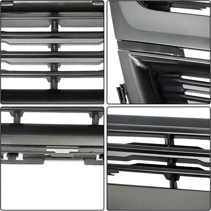 Findmall Gray Frame Front Bumper Grille Assembly Replacement for Colorado 2015-2020 84408361