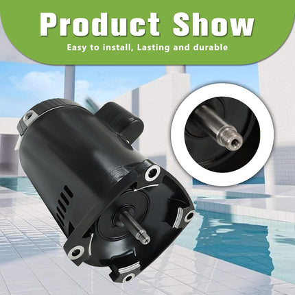 Findmall USQ1202 Pool Pump Motor 2HP 230V Single Speed 48Y Frame Square Flange 3450RPM