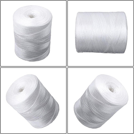 Findmall 6300ft 156lbs Tensile Strength Polypropylene Tying Twine White, Soft On Hands, Heavy Duty Outdoor or Indoor Tie Line for Baling, Shipping, Bundling Twine, Packaging Rope