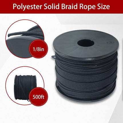 Findmall Nylon Solid Braid Rope with Spool, Durable Utility Cord for Outdoor, Camping, Boating, DIY & General Purpose Use