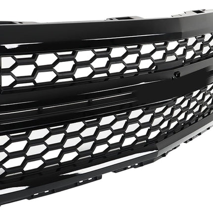 Findmall Glossy Black Honeycomb Front Upper Grille Replacement for Silverado 1500 LT, LTZ and WT 2014-2015