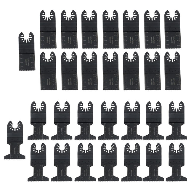 Findmall 30-Piece Set of Steel Oscillating Multi Tool Saw Blades Set Oscillating Saw Blades Fit for Cutting Wood, Plastic, and Metal