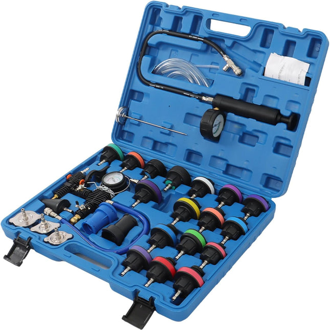 Findmall 28 Pieces Cooling System Refill Kit Radiator Pressure Tester with Carrying Case