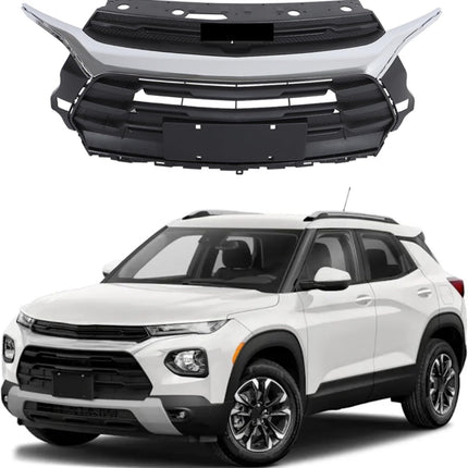Findmall Chrome Front Upper Bumper Grille Replacement for Trailblazer 2021-2023