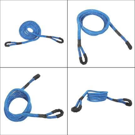 Findmall 7/8in x 30ft Power Recovery Rope, Nylon N66 Double-Layer Weaving, 30000 Pounds Breaking Strength, 30% Elasticity Offroad Power Strap for Truck ATV UTV Tractor, Blue