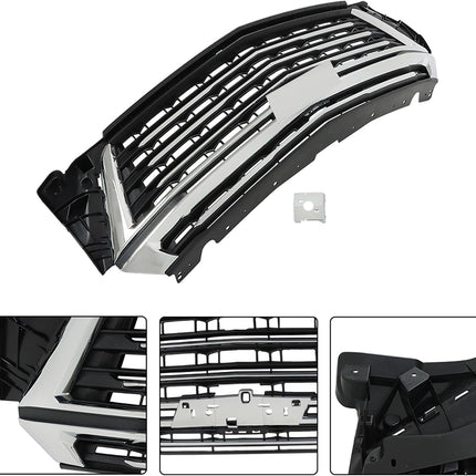 Findmall Front Upper Grille with Chrome Hood Trim Surround Replacement for Traverse 2022-2023