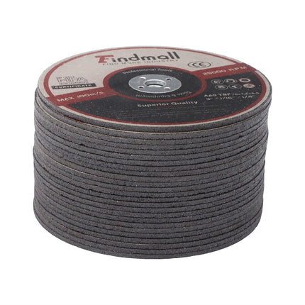 Findmall 25 Pack 3" x 1/16" x 1/4" Cut Off Wheel – Cuts Metal, Steel, Stainless Steel Aluminum Oxide, 1/16" Thin Disc for Angle Grinder, 1/4" Arbor
