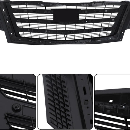 Findmall Black Front Bumper Grille Replacement for Escalade 2015-2020