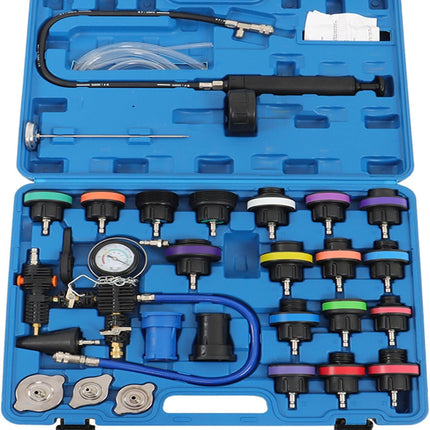 Findmall 28 Pieces Cooling System Refill Kit Radiator Pressure Tester with Carrying Case