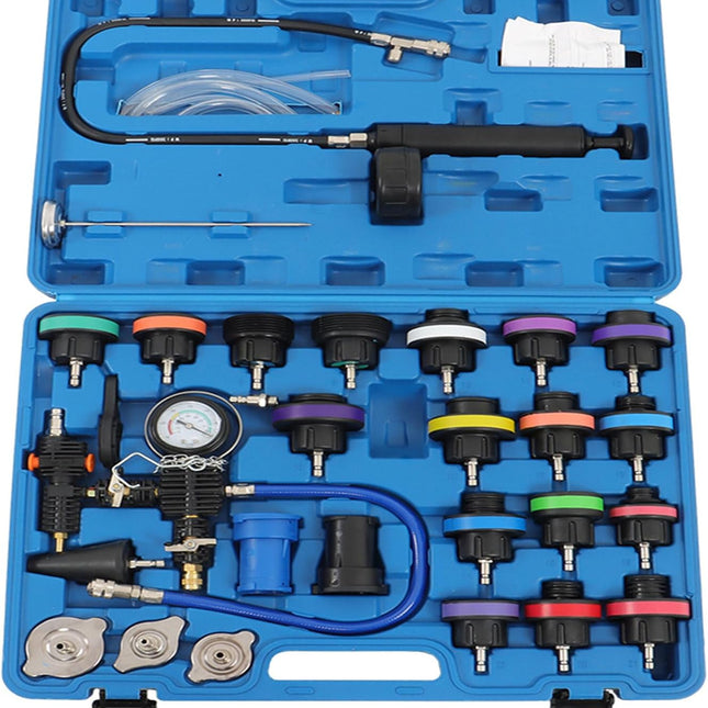 Findmall 28 Pieces Cooling System Refill Kit Radiator Pressure Tester with Carrying Case