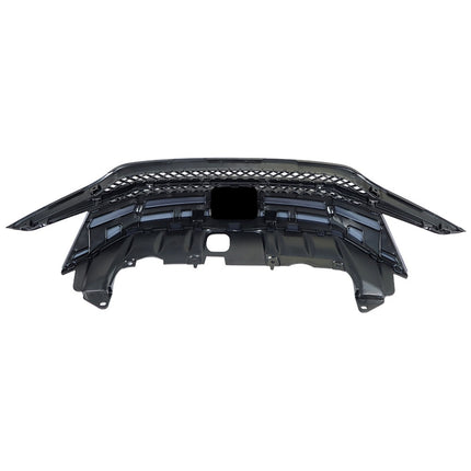 Findmall Front Upper Grille Assembly for 2014-2015 Honda Civic Coupe, Black with Chrome Trim