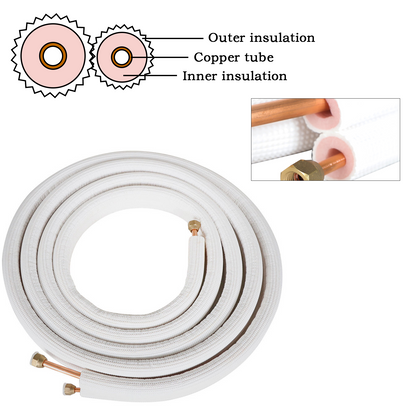 findmall 16 Feet Install Kit 1/4'' - 3/8'' Dia. For Mini Split Heat Pump Systems